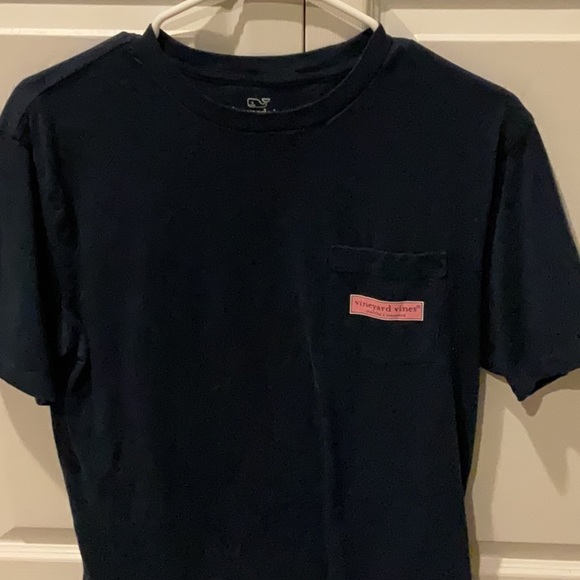 Vineyard Vines Other - Vineyard Vines Navy Tee with Pink Logo